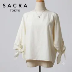 新品タグ付き】17800円 stola. ボリューム割繊ブラウス アイボリー 