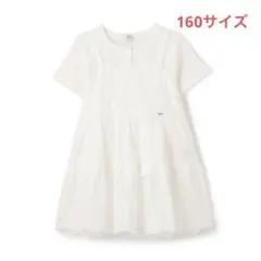 メゾピアノ新品新作タグ付きリボンレースチュニック＆接触冷感Tシャツセット160