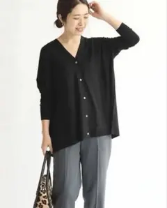 IENA イエナ　18ゲージ　Vネック　カーディガン　ウール100%