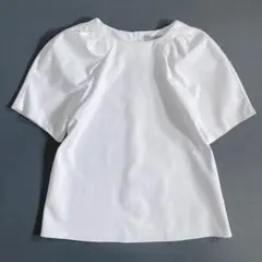 美品 エムプルミエ ポンチラグランタックスリーブカットソー ホワイト 