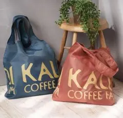 廃盤色2点【新品未使用】カルディ エコバッグ クラシックブルー オールドローズ