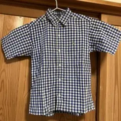 ラルフローレン　 半袖 青と白 チェック柄