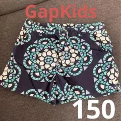 GapKids ショートパンツ　150センチ　ネイビーグリーン　花柄
