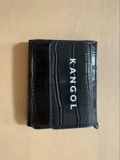 KANGOL 二つ折り財布 クロコ型押し ブラックのサムネイル
