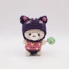 ❁*!様 いなりのあみぐるみ チビくまちゃん 夜猫 手のひらサイズ 再販無し