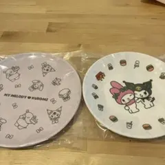 MY MELODY × KUROMI メラミンプレート2枚セット