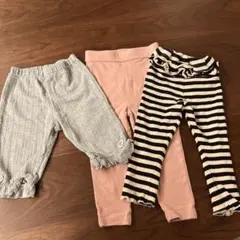 女の子レギンス　ボトムス3本セット