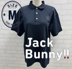 ★美品★ Jack Bunny ゴルフウェア ポロシャツ ネイビー サイズMのサムネイル