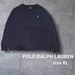POLO RALPH LAUREN ロンT XL ポニー刺繍 ワンポイント 紺