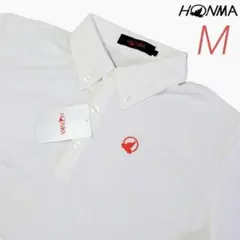 新品 本間ゴルフ HONMA GOLF 半袖 BD ポロシャツ ホワイト Mのサムネイル