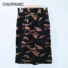 美品♡チャオパニックciaopanicコーデュロイ ミディ丈スカート迷彩タイトF