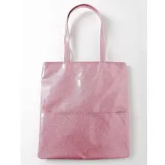 Soutグリッタートートバッグ ピンク　キラキラ　メタリック　PINK エモダのサムネイル