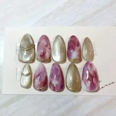 マーブルデザイン ネイルチップ 10個セット