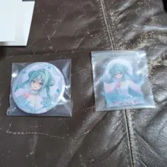 グッスマくじ 初音ミク 2026 アクアリウム F賞 缶バッジ＆ステッカー