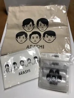 【新品＊未使用】ARASHI トートバッグ&ポーチ＆クリアジッパーパック