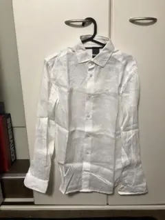 H&M リネン ホワイト ブラック 長袖シャツ 2枚セット 白→S、黒→L