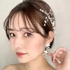 ANNAN WEDDING 花モチーフ ピアス シルバー ME05