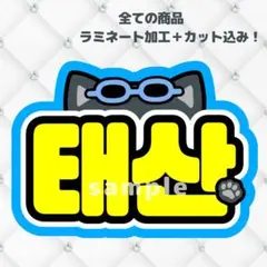 ボイネク　ボネクド　テサン　ネームボード　うちわ文字　蛍光色verのサムネイル