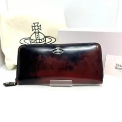 美品　ヴィヴィアン ボルドー 長財布 オーブ 本革　箱付き