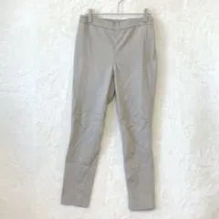 GU／レギンスパンツ ズボン L ウエストゴム 綿混 無地 グレー レディース