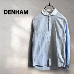 DENHAM CLUB OSM ラウンドカラーシャツ S 青 オックスフォードのサムネイル