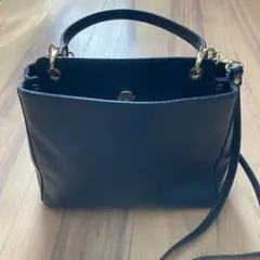 ネイビー ハンドバッグ