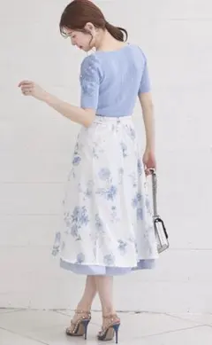 tocco closet リバーシブル　フレアスカート