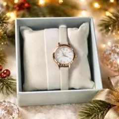 アナログクォーツ腕時計 ホワイト