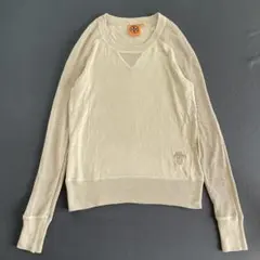 TORY BURCH トリーバーチ　シルク100%ニット　ロゴ刺繍　ベージュのサムネイル