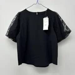 marvelousbyPierrot 半袖レース袖 Tシャツ　ブラックM ホ27のサムネイル