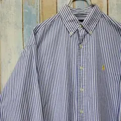 1096☆ラルフローレン☆長袖BDシャツ☆ワンポイント刺繍ロゴ☆ストライプ柄