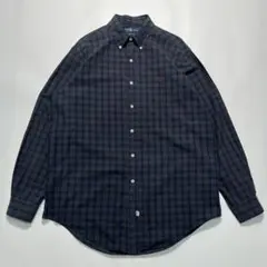 90s ラルフローレン ボタンダウンシャツ L チェック 長袖BD ☆.6252