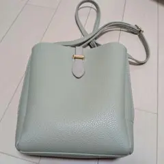 美品♪グリーン ショルダーバッグ 合成皮革