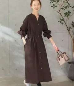 ROSSO イージーケア　ウォッシャブル　シャツワンピース　【美品】
