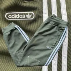 【美品】 adidas Originals トラック パンツLサイズカーキ 古着
