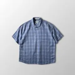90s PERRY ELLIS オンブレ レーヨンシャツ ブルーグレー - メルカリ