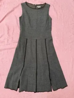 FOXEY フォクシー 40 ワンピース 刺繍 ウール L フォーマル グレー FOXEY フォクシー 40 ワンピース 刺繍 ウール L フォーマル グレー