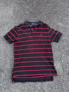 Polo Ralph Lauren /黒赤ストライプ ポロシャツ