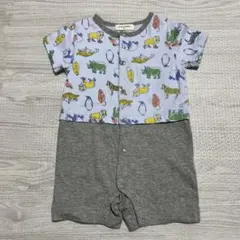 センスオブワンダー　80cm アニマル柄半袖ロンパース　ショートオール　男の子