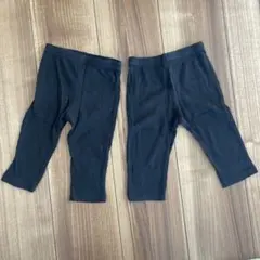 西松屋 ベビー レギンス 2点セット ブラック 80cm