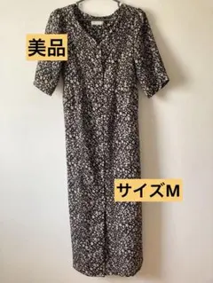 レディース　花柄ワンピース　シャツワンピース　しまむら