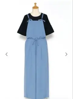 AS KNOW AS olaca落ち感胸当て付きパンツ サロペットのサムネイル