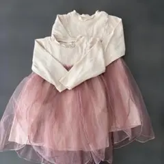 【2着まとめ売り】　ワンピース　姉妹　お揃い　80 90