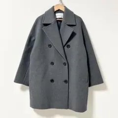 美品✨カレンソロジー メルトンスタンドカラーコート グレー - メルカリ