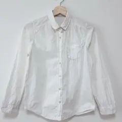 [LOWRYS FARM] ホワイト 長袖シャツ 【M】 シンプル 綿100%