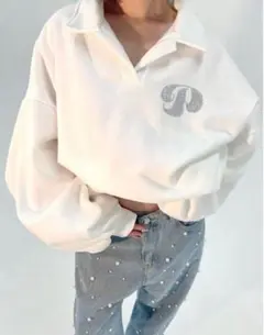 pellicule oversweat tops White スウェット