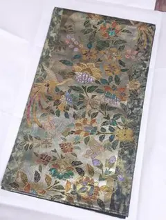 フォロワー様、リピーター様割☆未使用正絹螺鈿・六通袋帯＋帯揚げ・帯締めセット☆