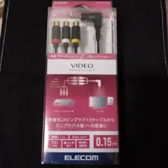 L型ミニプラグ 4極 -RCAピンジャック変換ケーブル