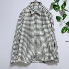 【クロコダイル】メンズ 長袖シャツ チェック柄 コットン100 Lサイズのサムネイル