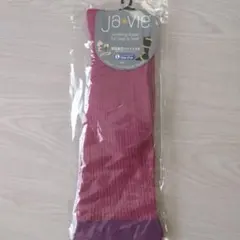 Ja-vie 綿混着圧ハイソックス Lサイズ　ローズ/ブルー